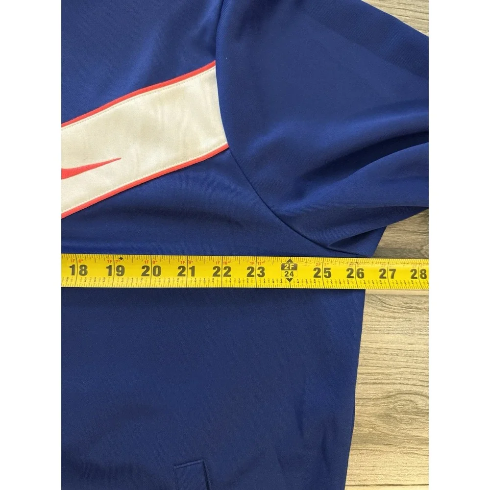 Nike Track Jacket Mens‎ Blue Striker Retro Mock Full Zip Neon Athletic XXL